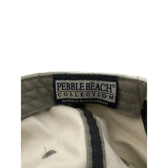 Pebble Beach Khaki Pleasant Valley Golf Cours Adjustable Ahead Golf Hat - Picture 4 of 6